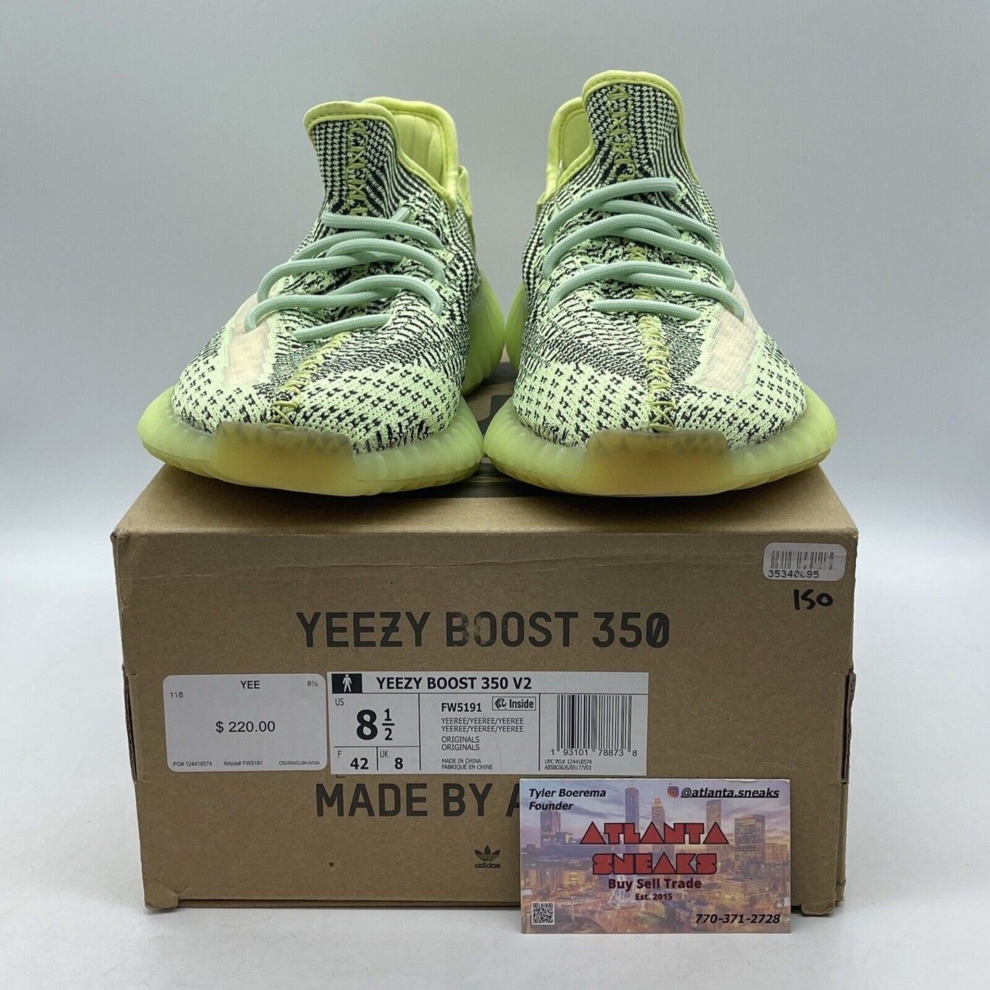 Size 8.5 - adidas Yeezy Boost 350 V2 Yeezreel Non-Reflective (FW5191)