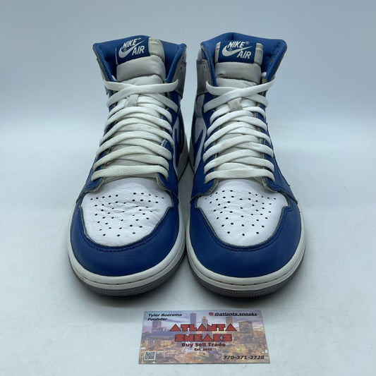 Size 10 - Jordan 1 Retro OG High True Blue White Leather Grey Suede (DZ5485-410)
