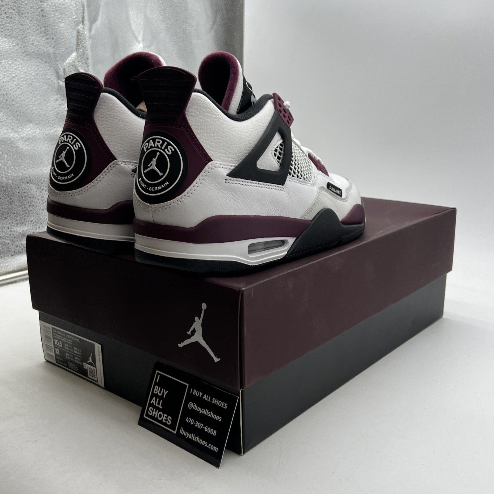 Size 10.5 - Air Jordan 4 Retro x Paris Saint-Germain Bordeaux (CZ5624-100)