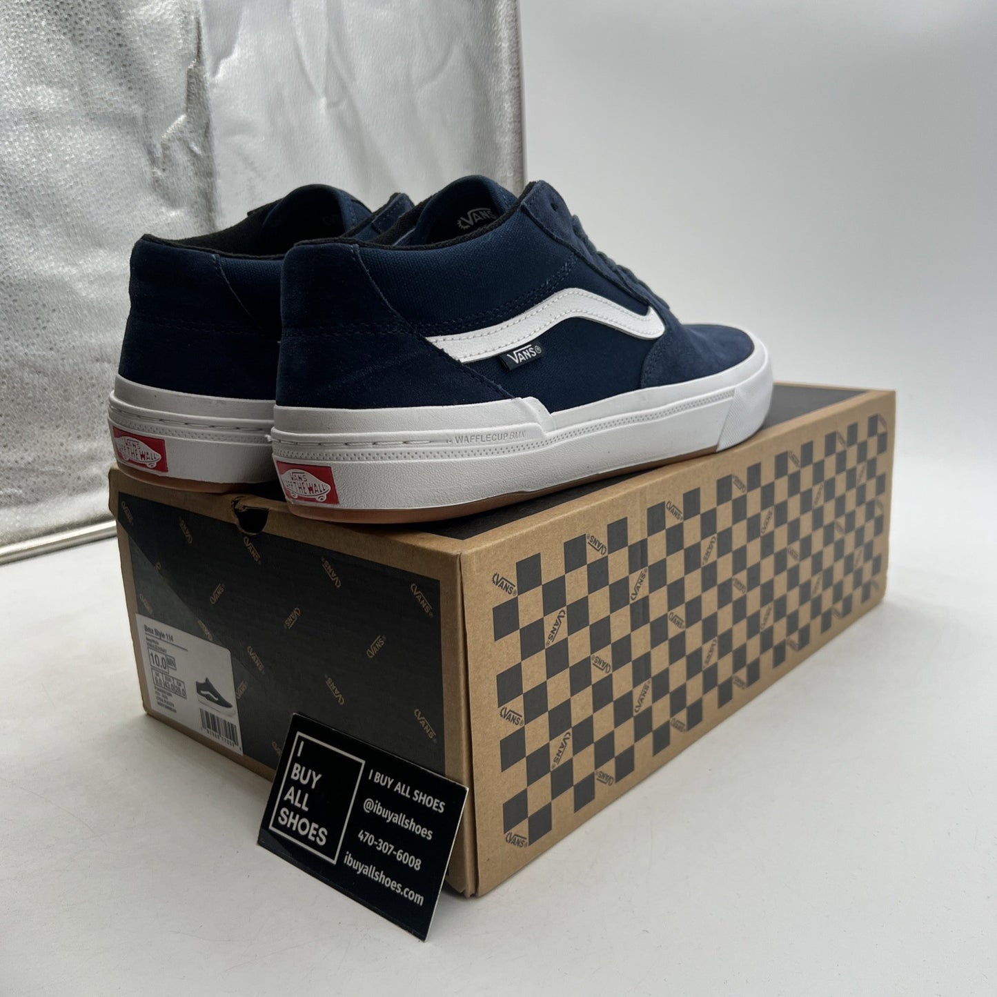 Size 10 - Vans Skate Rowan Gum Iconic Shoes shoes Navy/White (VN0A2Z3VNAV)