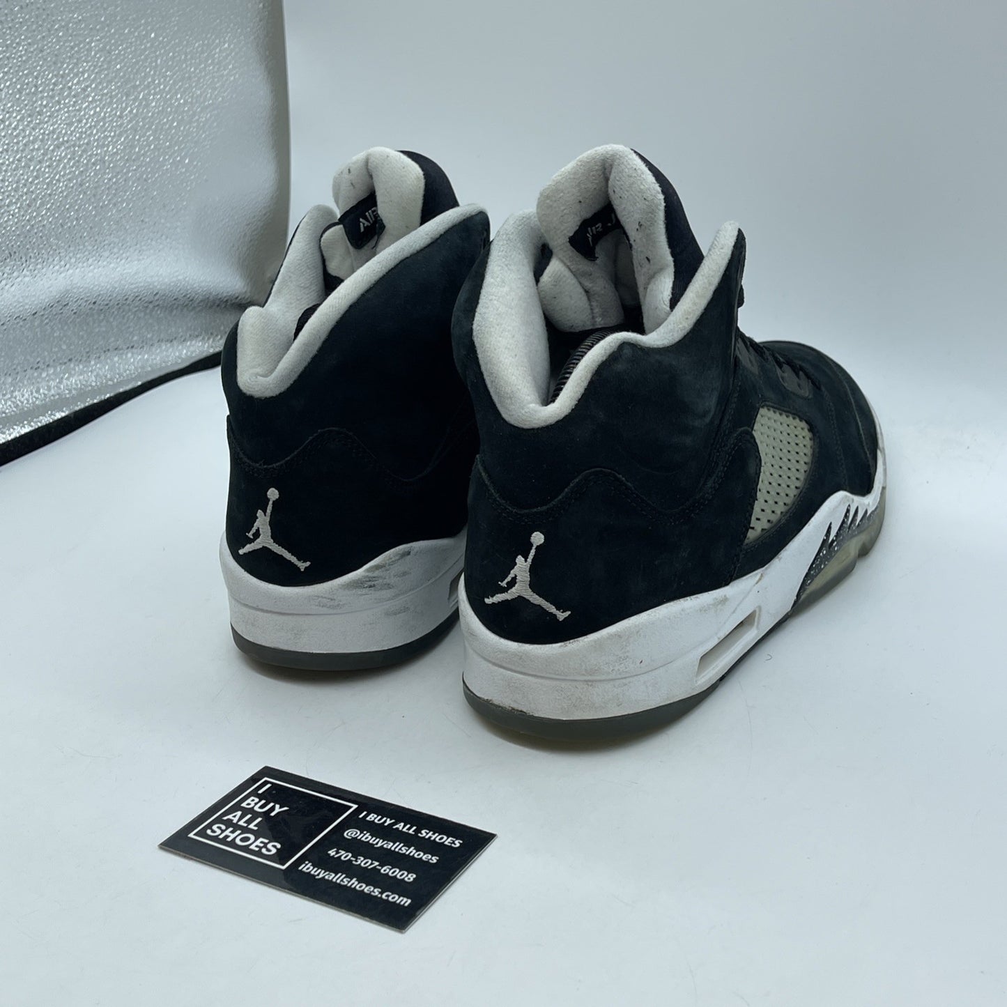 Size 9 - Air Jordan 5 Retro 2013 Oreo Black White Suede (136027-035)