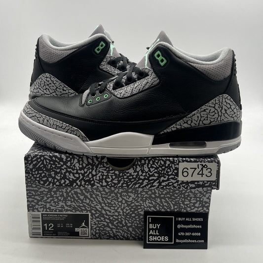 Size 12 - Air Jordan 3 Retro Green Glow (CT8532-031)