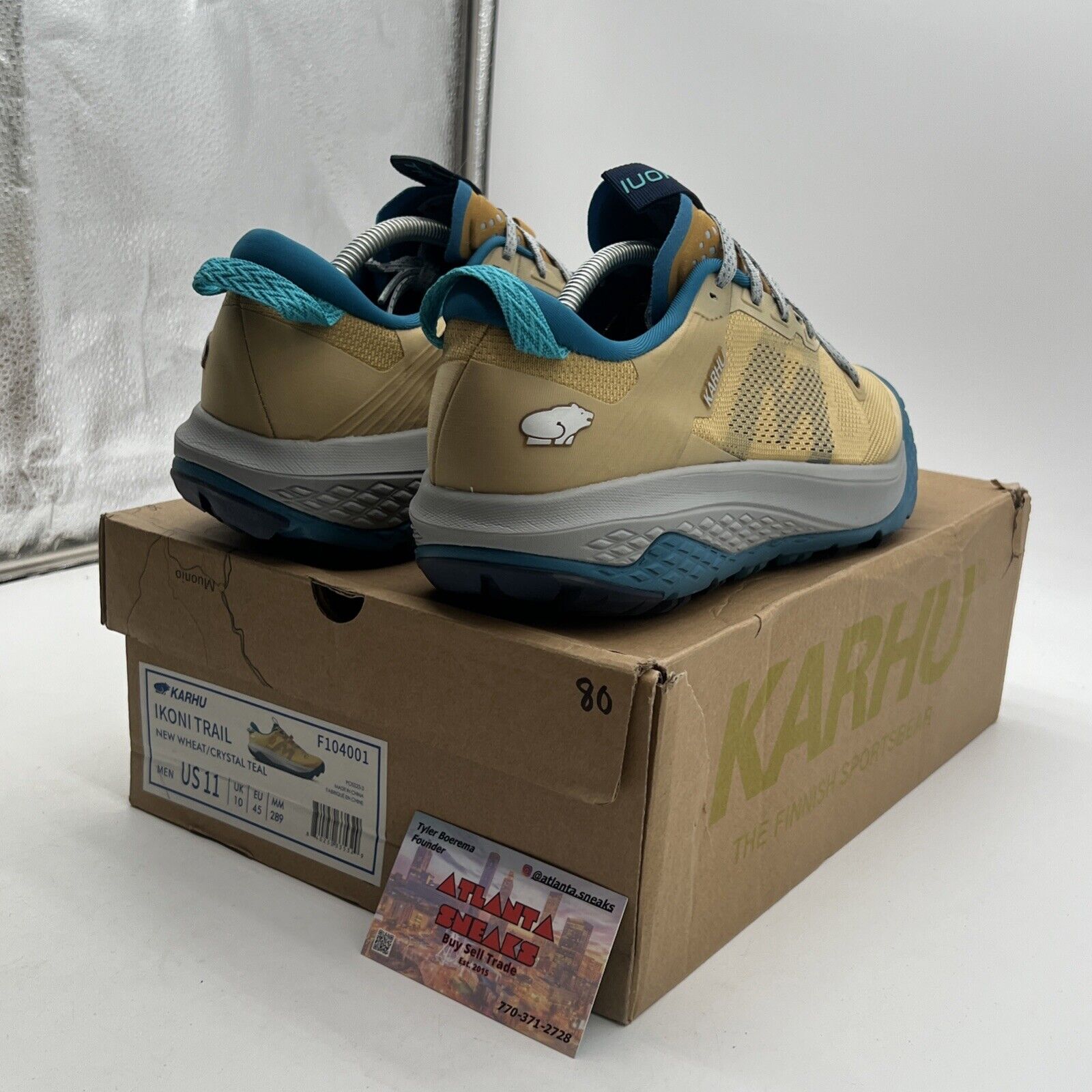 Size 11 - Karhu Finnish Sportsbear Ikoni Trail Wheat Teal Shoes (F104001)