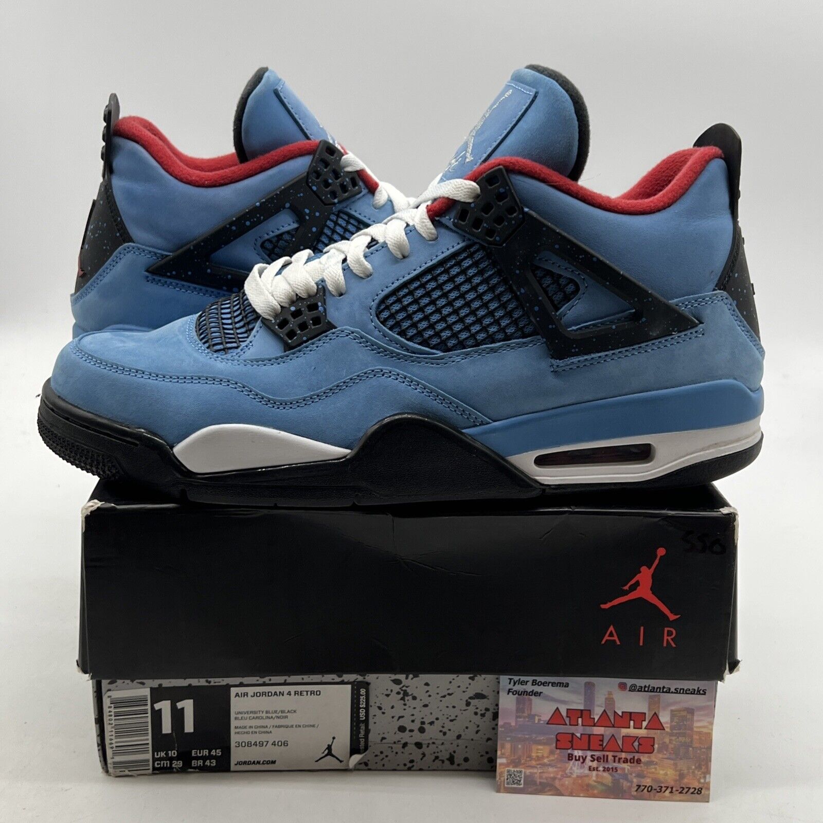 Size 11 - Air Jordan 4 Retro x Travis Scott Mid Cactus Jack (308497-406)