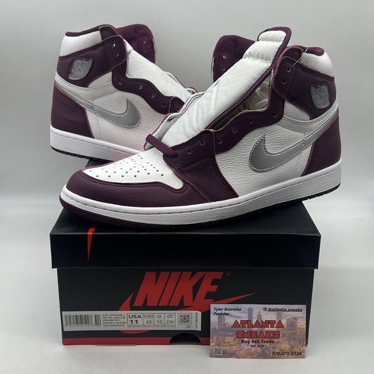 Size 11 - Jordan 1 Retro High OG Bordeaux Brand New Og All White