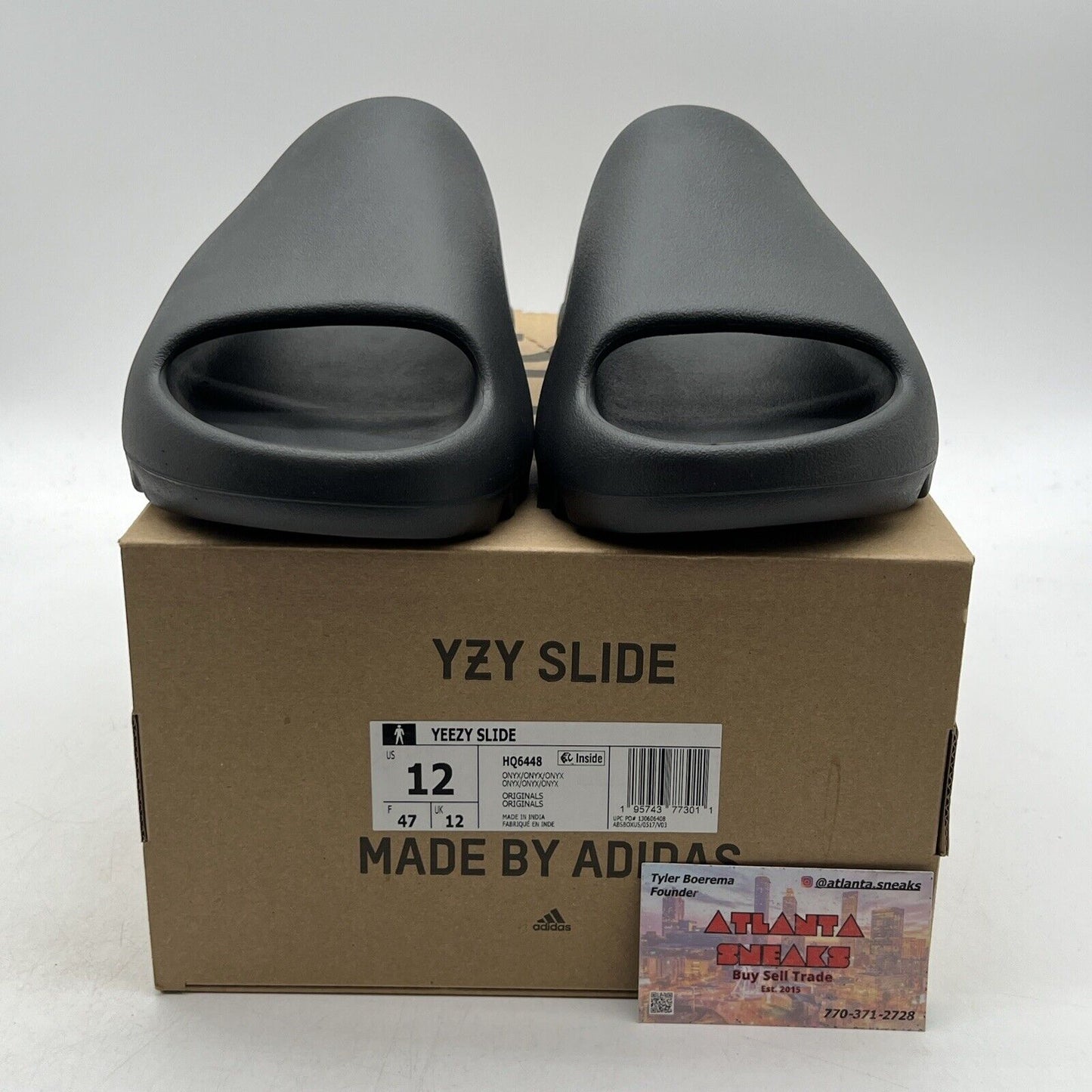 Size 12 - Adidas Yeezy Slide Onyx (HQ6448) Used Slide Unisex