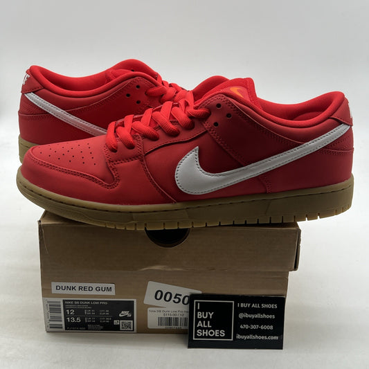 Size 12 - Nike SB Dunk Low Pro University Red Gum Sneakers 2024 (FJ1674-600)