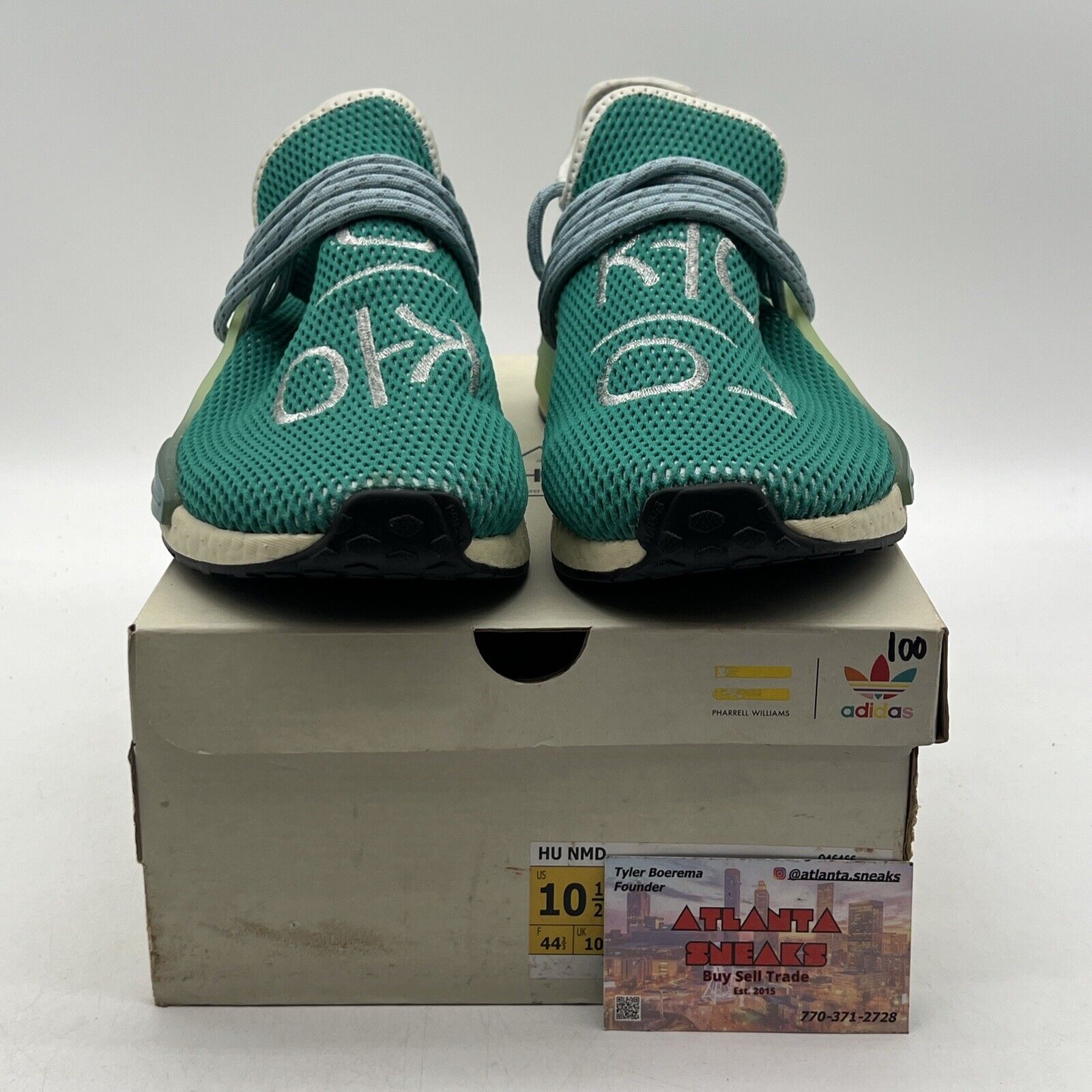 Size 10.5 - adidas Pharrell x NMD Human Race Dash Green (Q46466)