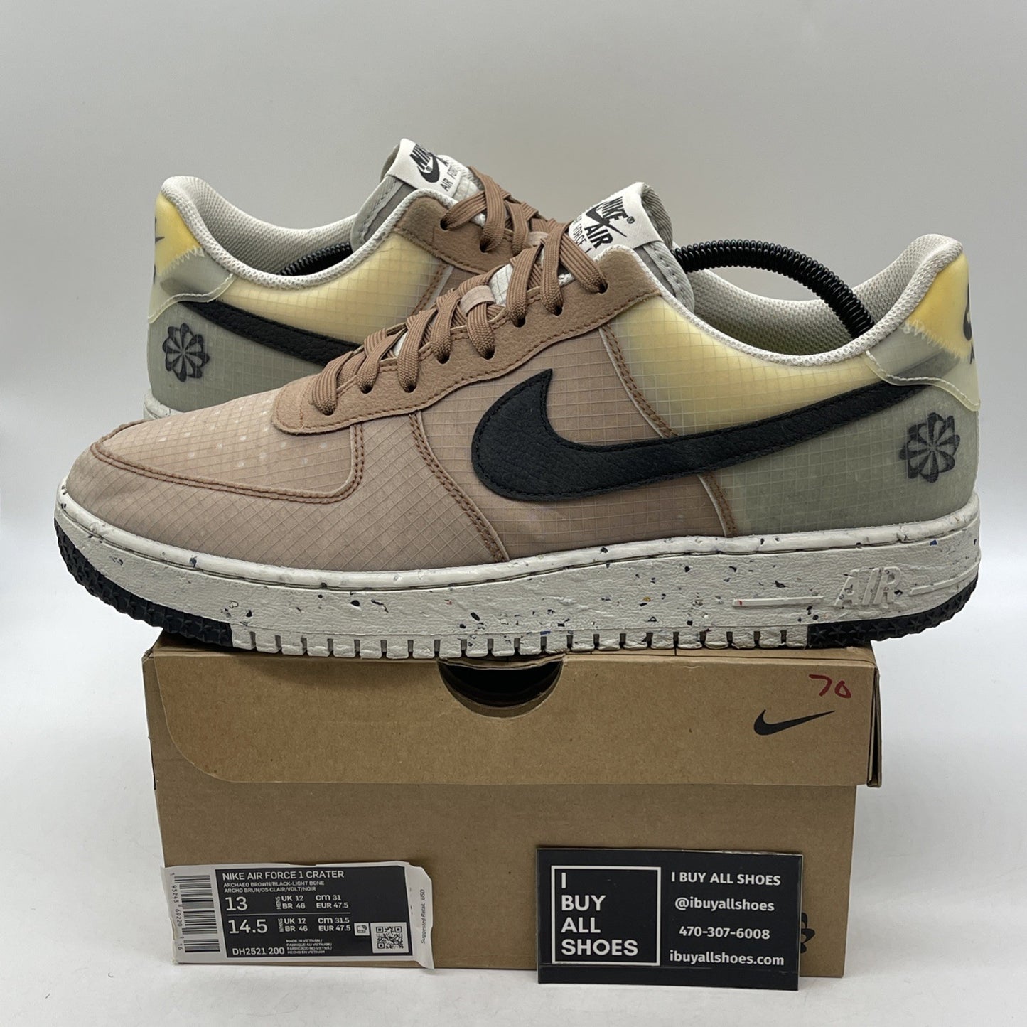 Size 13 - Nike Air Force 1 Crater Move To Zero - Archaeo Brown (DH2521-200)