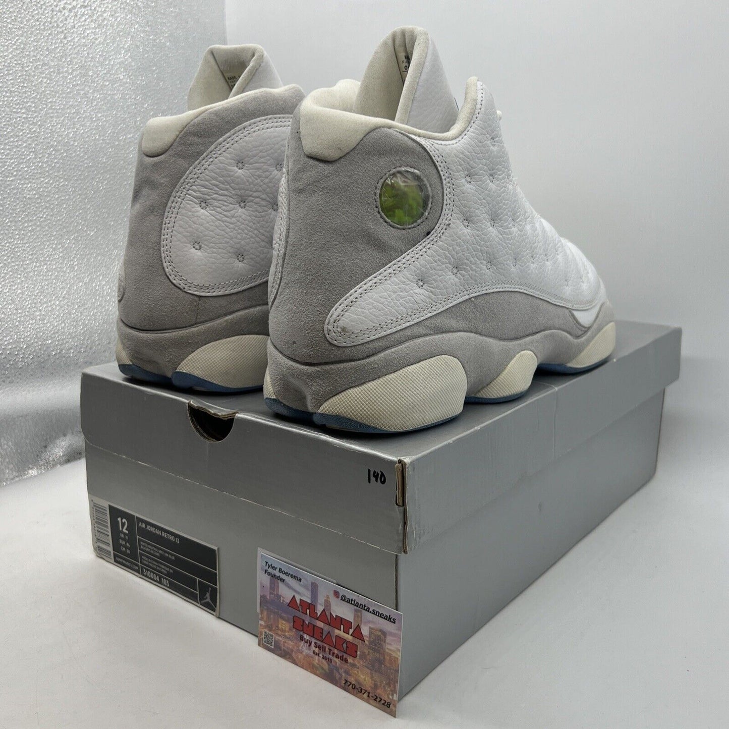 Size 12 - Air Jordan 13 Retro Neutral Grey White Leather Suede (310004-103)