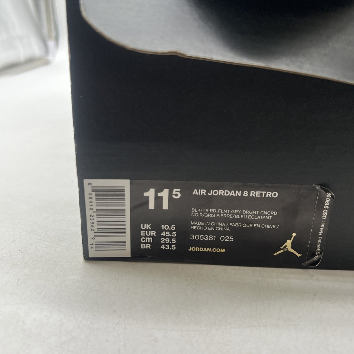 Size 11.5 - Air Jordan 8 Retro Aqua 2015 (305381-025)