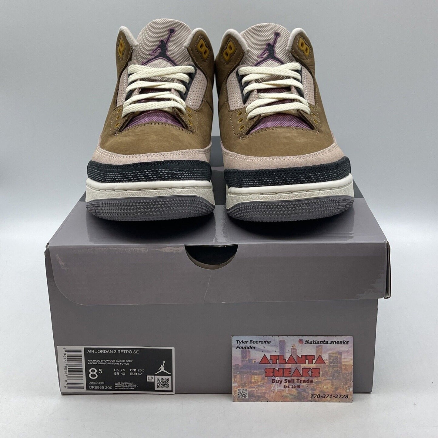 Size 8.5 - Air Jordan 3 Retro SE Winterized Brown Black Suede (DR8869-200)