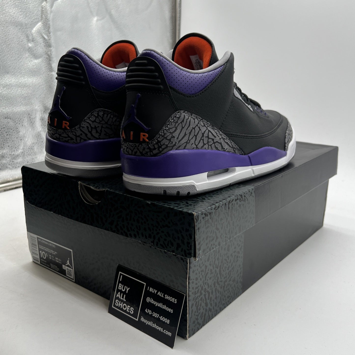 Size 10.5 - Air Jordan 3 Retro Court Purple (CT8532-050)