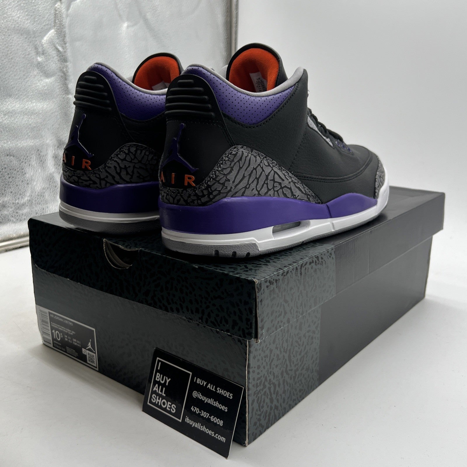 Size 10.5 - Air Jordan 3 Retro Court Purple (CT8532-050)