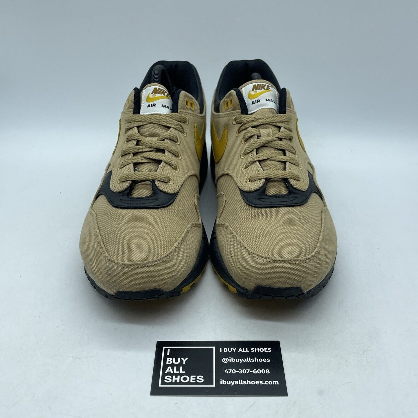 Size 11.5 - Nike Air Max 1 Premium Elemental Gold Brown Suede (875844-700)