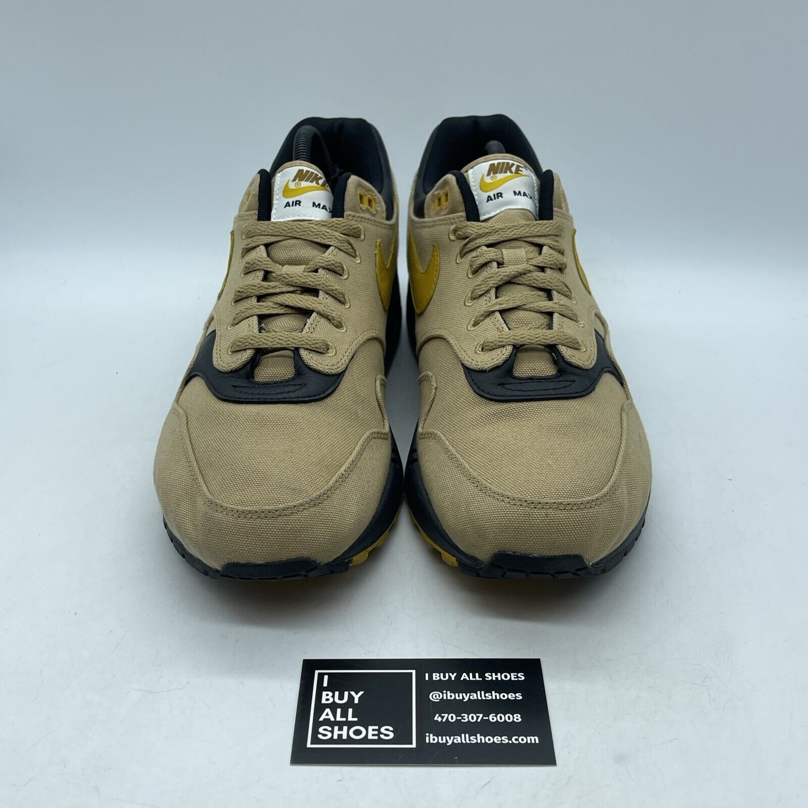 Size 11.5 - Nike Air Max 1 Premium Elemental Gold Brown Suede (875844-700)