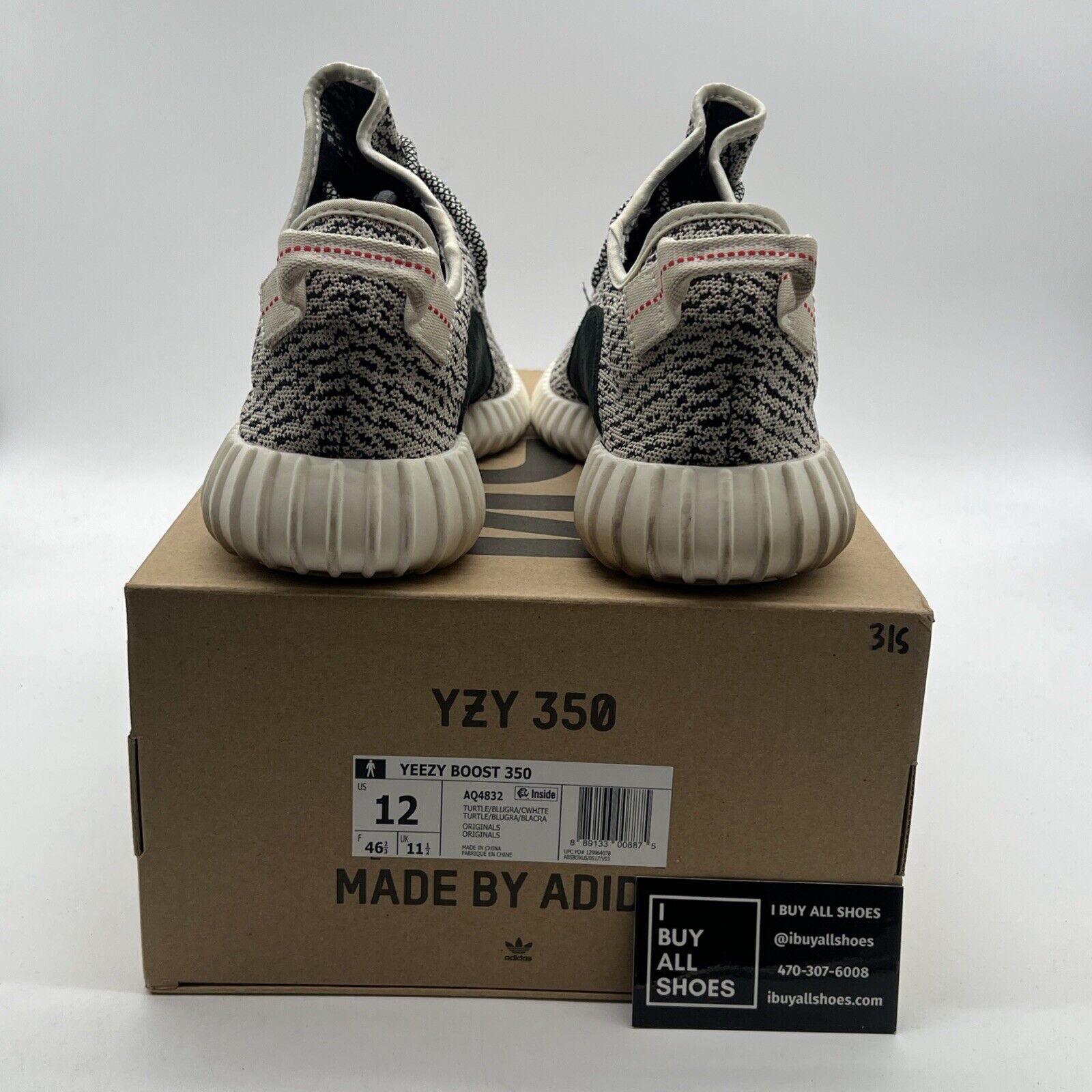 Size 12 - Adidas Yeezy Boost 350 Low Turtle Dove (AQ4832)