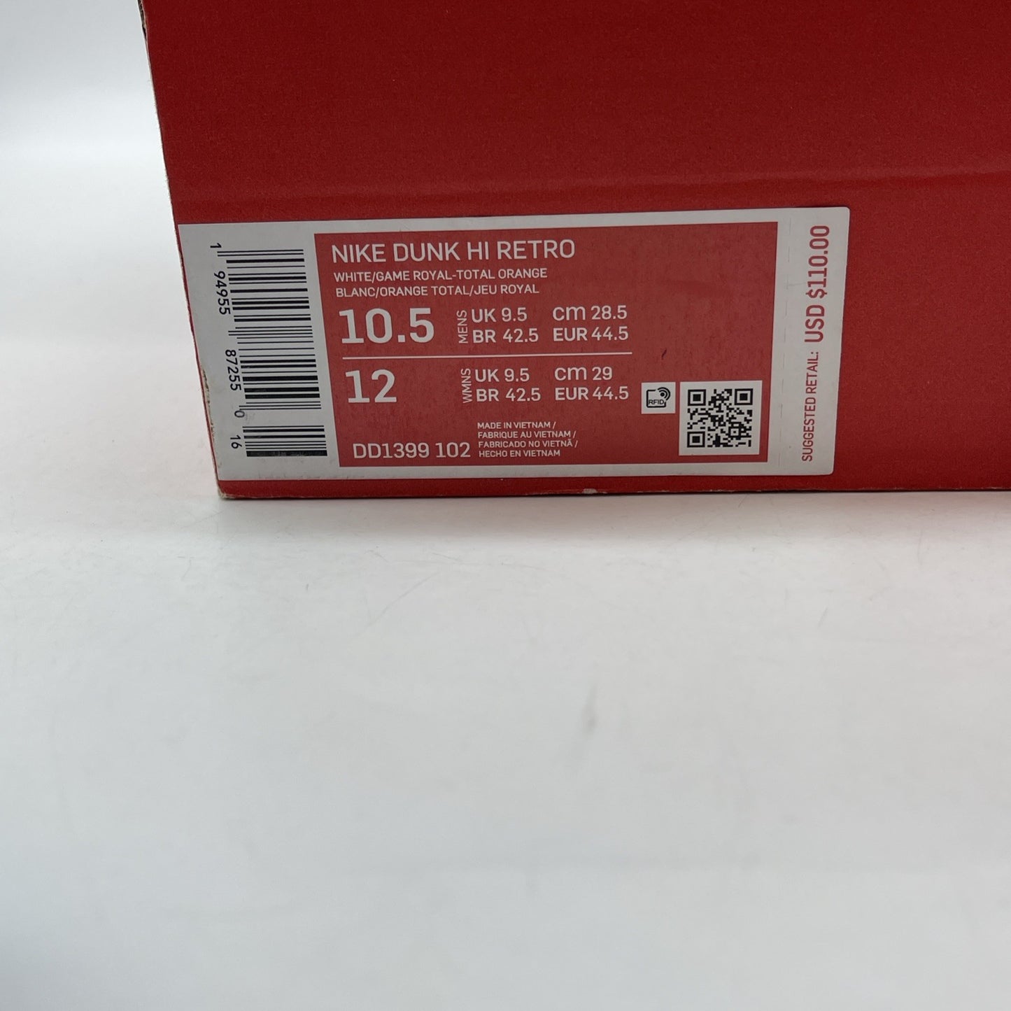 Size 10.5 - Nike Dunk 2021 High Kentucky Blue White Leather (DD1399-102)