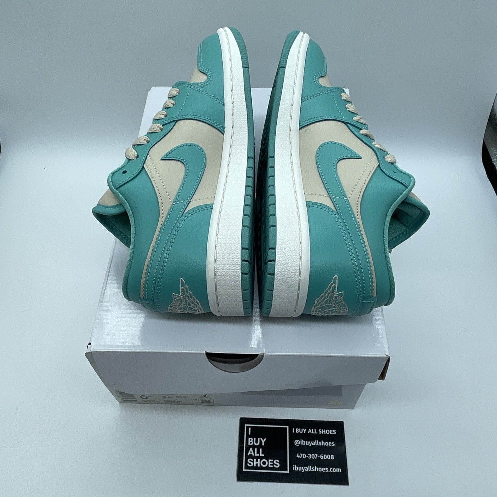 Size 6.5W - Nike Air Jordan 1 Low Washed Tropical Teal  Leather (DC0774-131)