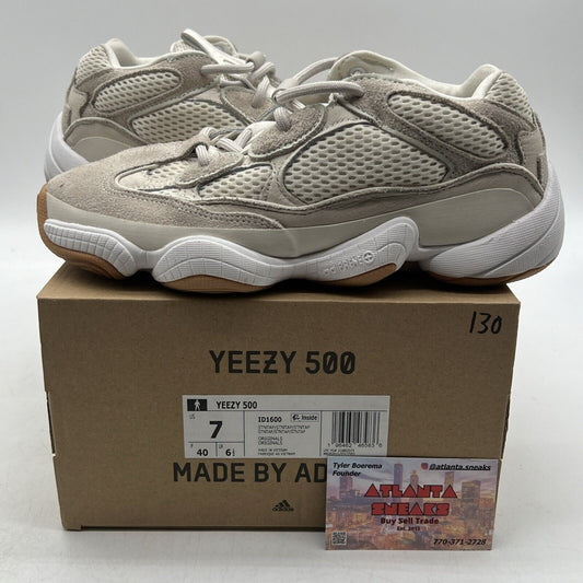 Size 7 - Adidas YEEZY 500 Stone Taupe Shoes (ID1600) White Gum Suede