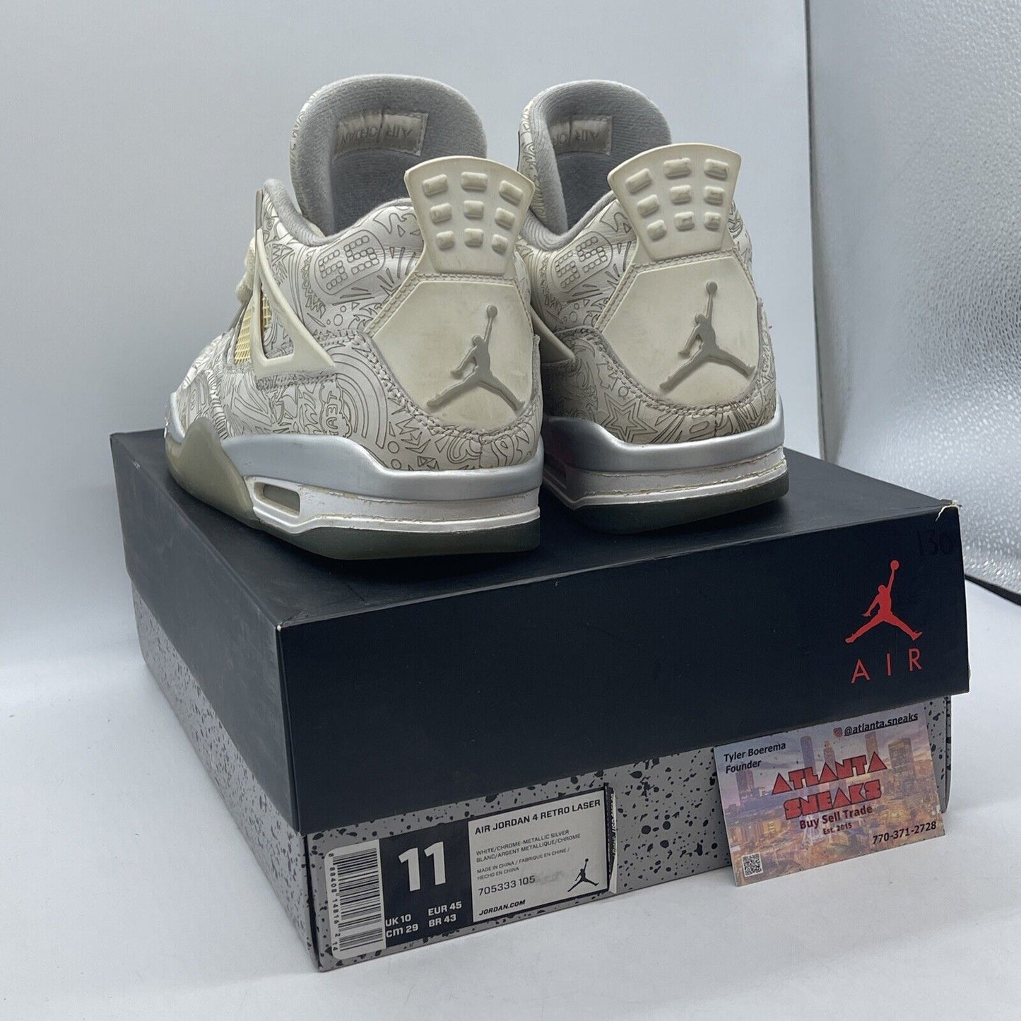 Size 11 - Air Jordan 4 Retro 30th Anniversary Laser Grey White (705333-105)
