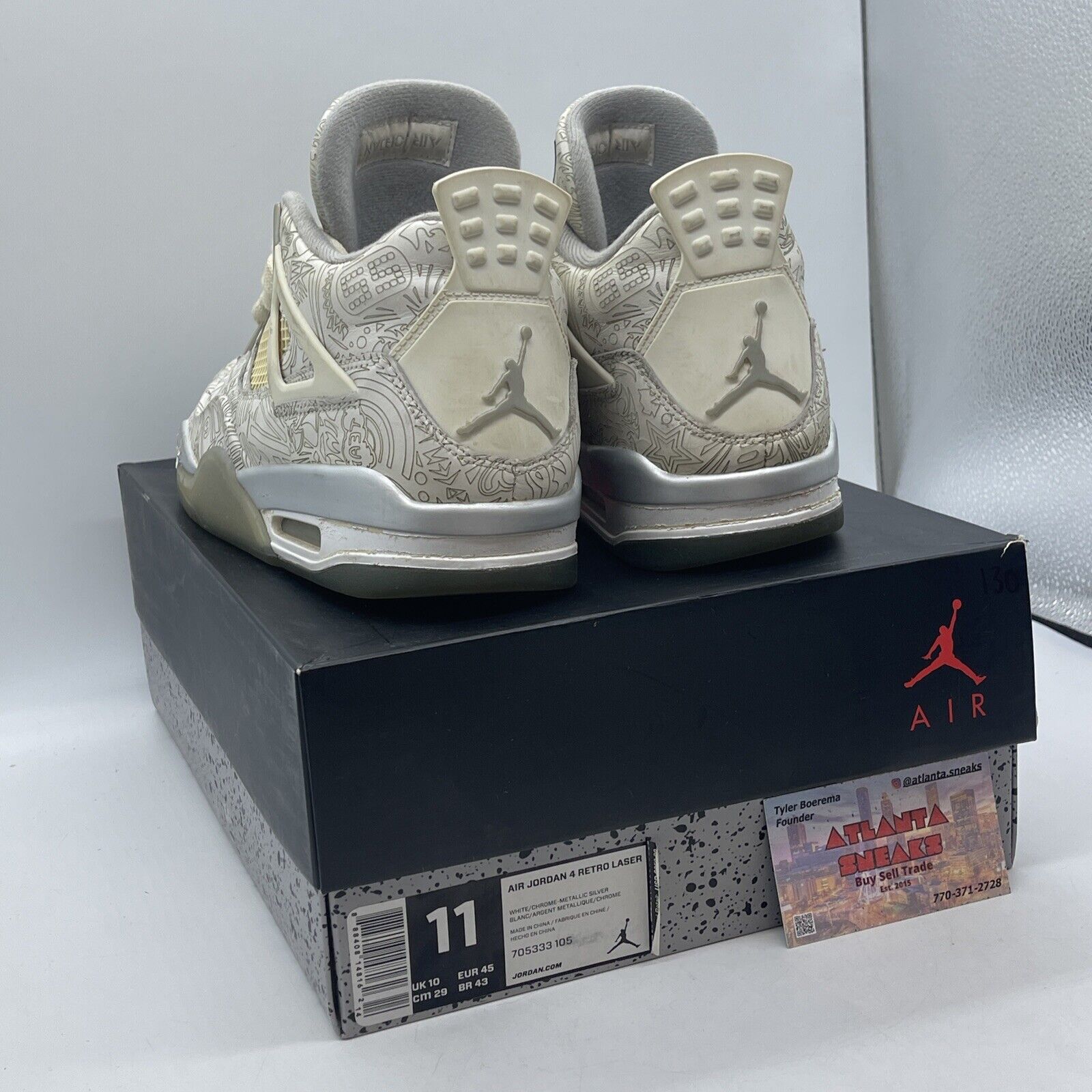 Size 11 - Air Jordan 4 Retro 30th Anniversary Laser Grey White (705333-105)