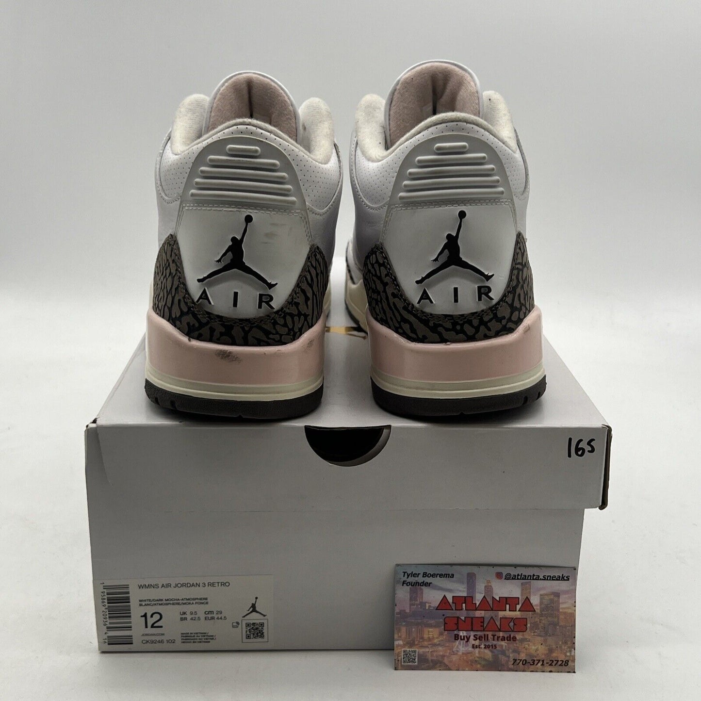 Size 12W - Air Jordan 3 Retro Neapolitan Mocha Pink White Brown (CK9246-102)