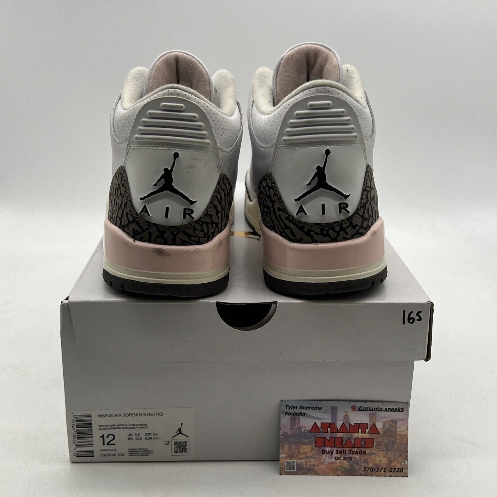 Size 12W - Air Jordan 3 Retro Neapolitan Mocha Pink White Brown (CK9246-102)