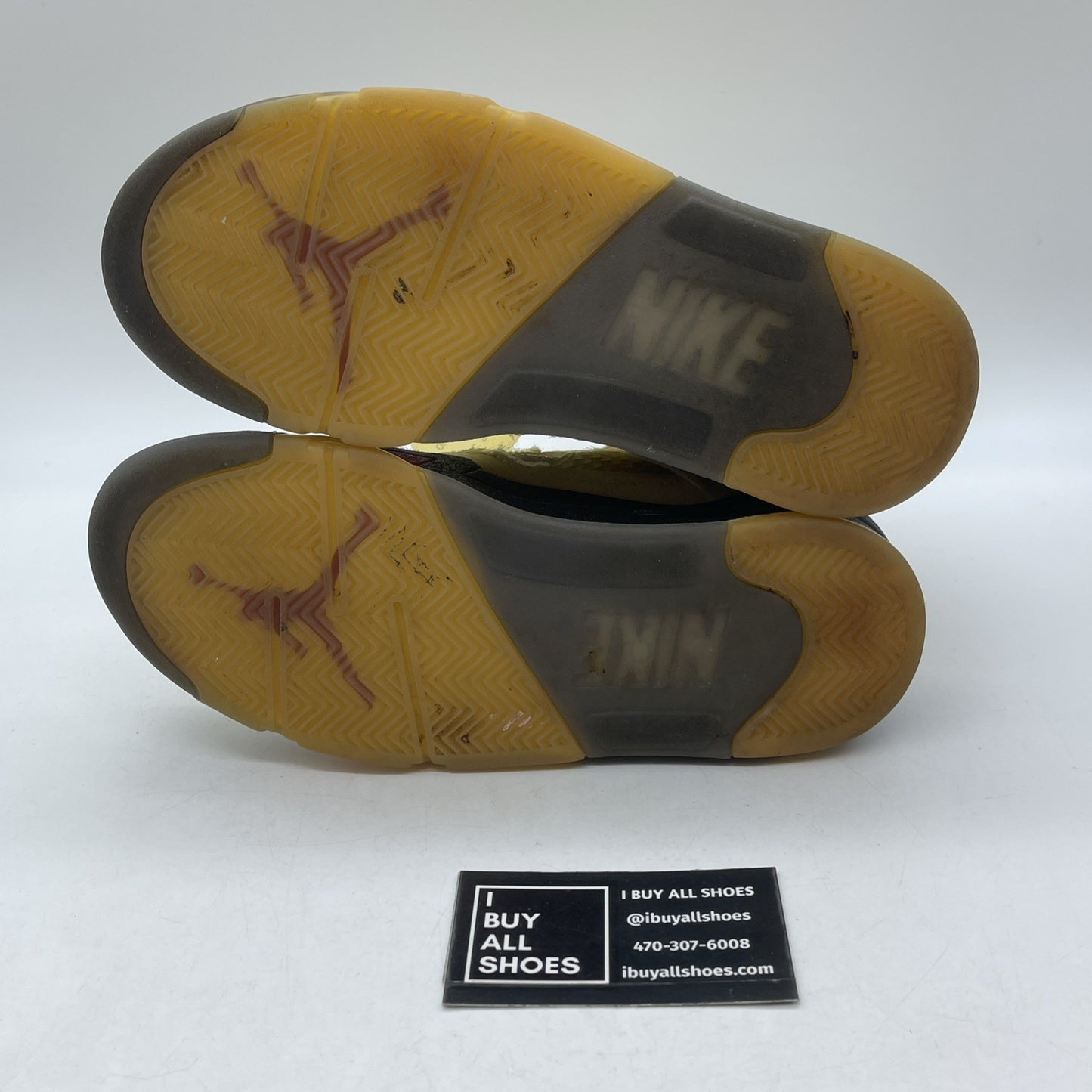 Size 5.5 - Jordan 5 SP x Off-White Mid Sail Red Black Suede (DH8565-100)