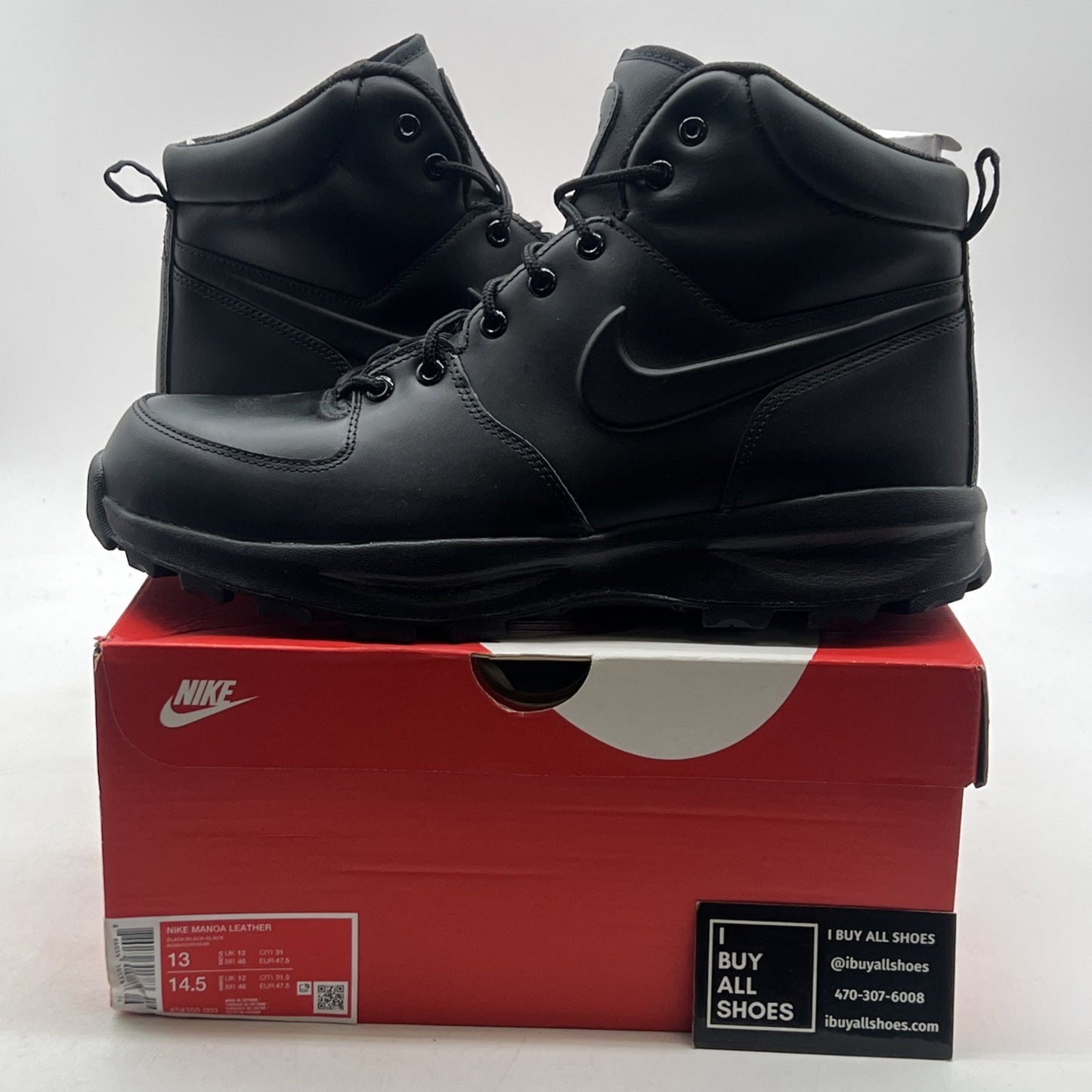 Size 13 - Nike Manoa Leather Black (454350-003)