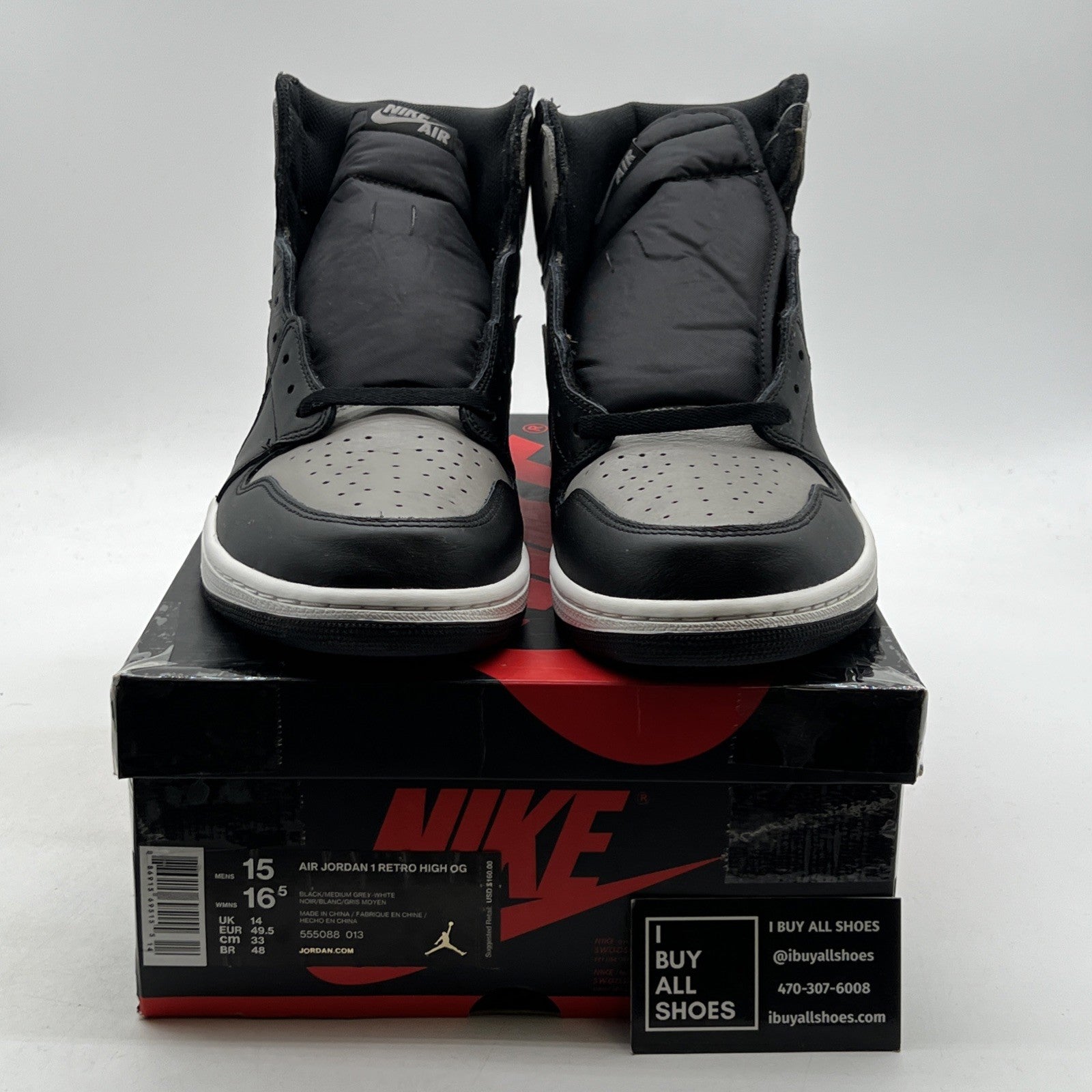 Size 15 - Air Jordan 1 Retro OG High Shadow (555088-013)