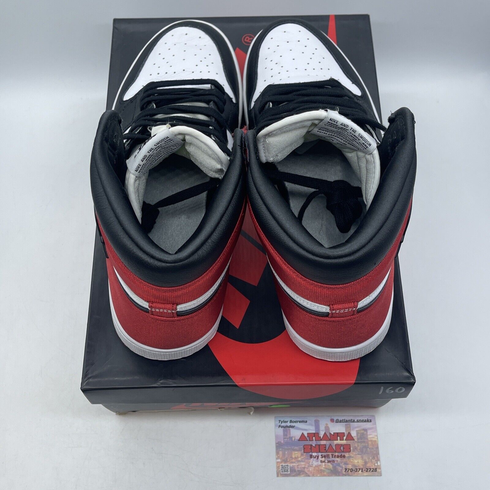 Size 12 W - Air Jordan 1 Retro High Satin Black Toe W White Red (CD0461-016)