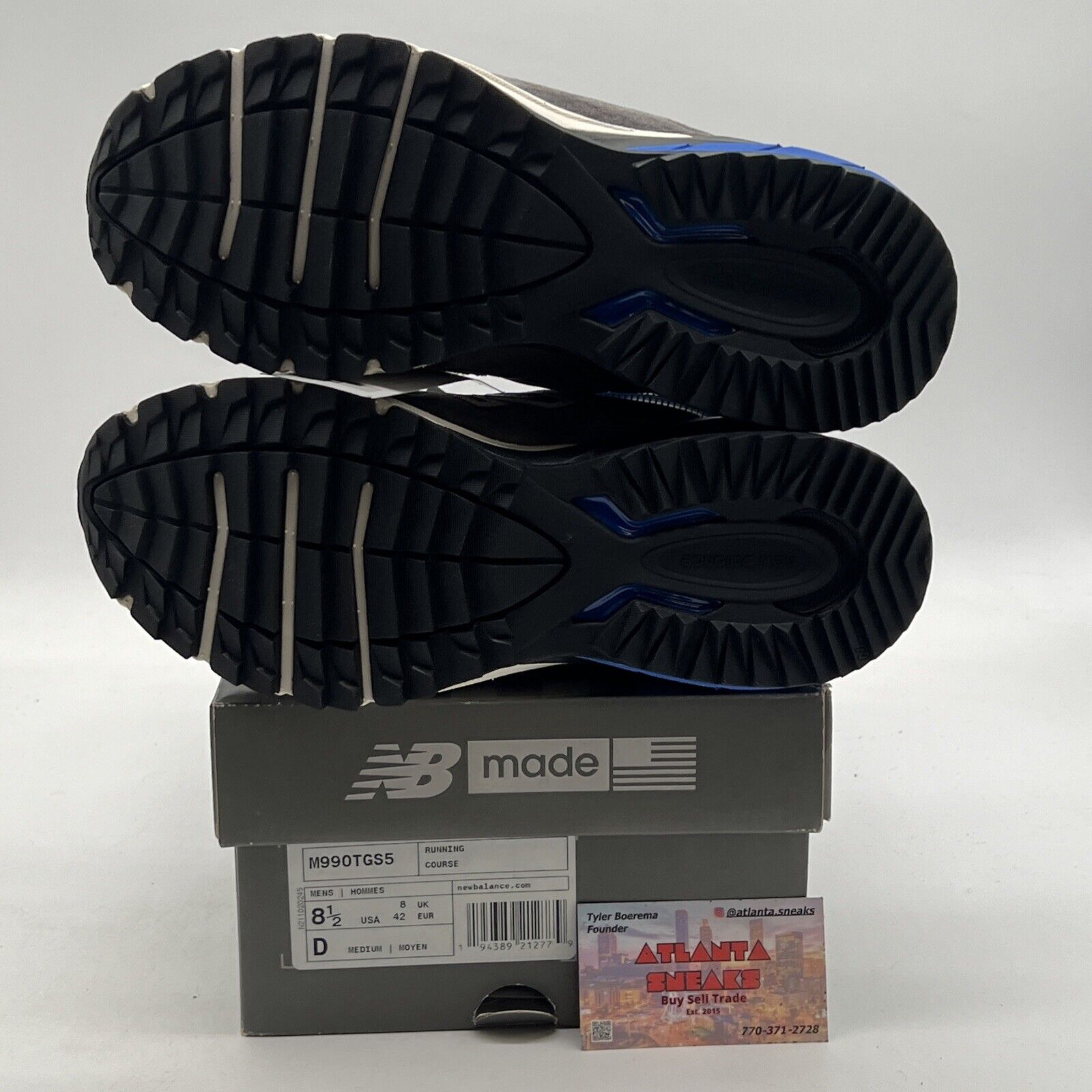 Size 8.5 - New Balance 990v5 Trail Made in USA Magnet Cobalt Blue (M990TGS5)