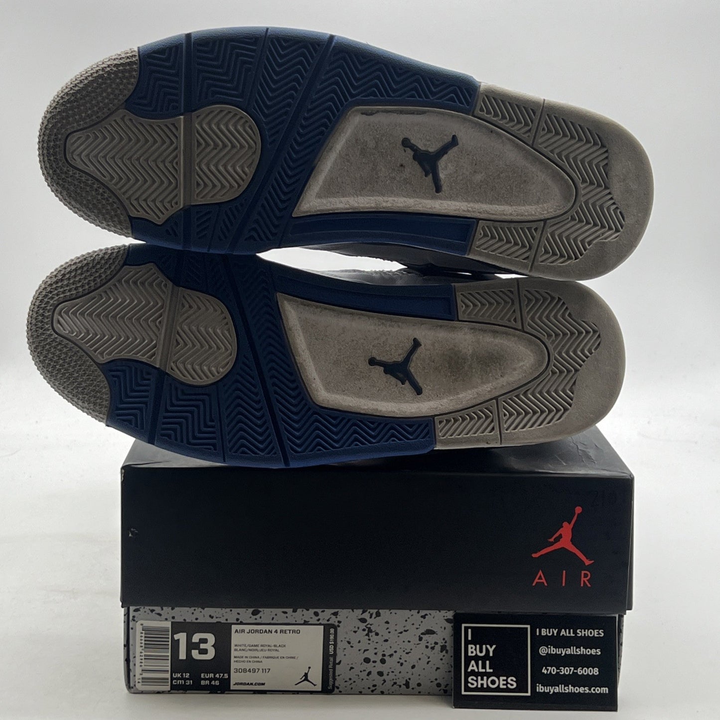 Size 13 - Air Jordan 4 Retro Mid Motorsports (308497-117)