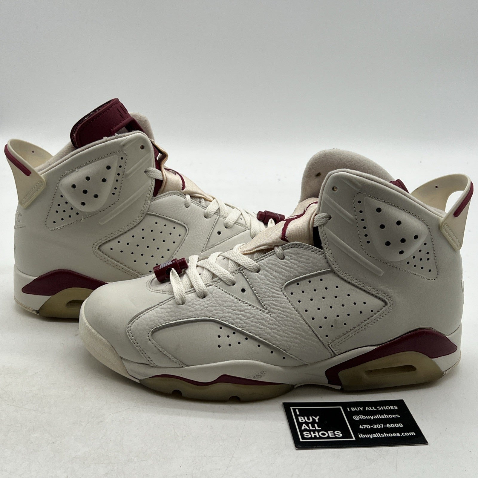 Size 10 - Air Jordan 6 Retro 2015 Maroon (384664-116)
