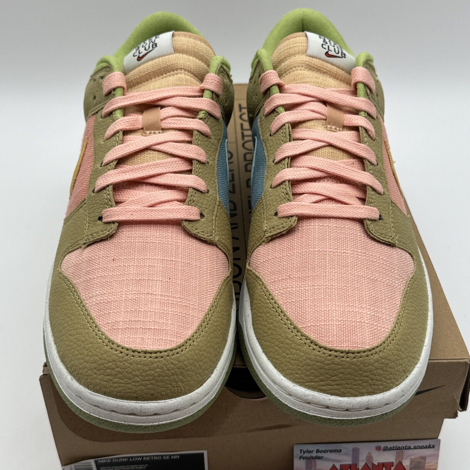 Size 12 - Nike Dunk Low Sun Club-Arctic Orange Sanded Gold 2022 Pastel Canvas