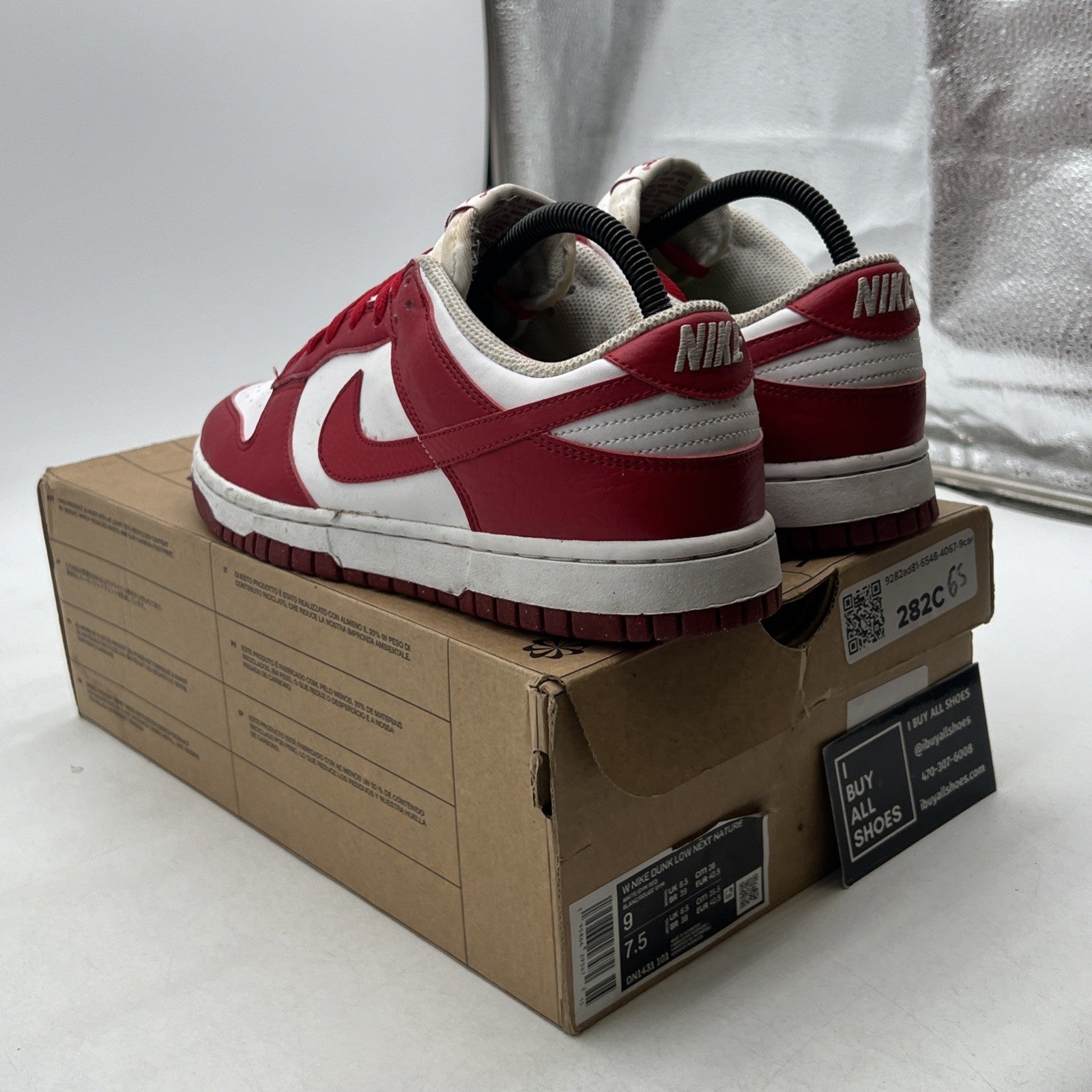 Size 9 - Nike Dunk Low Next Nature Gym Red/White 2022 (DN1431-101)