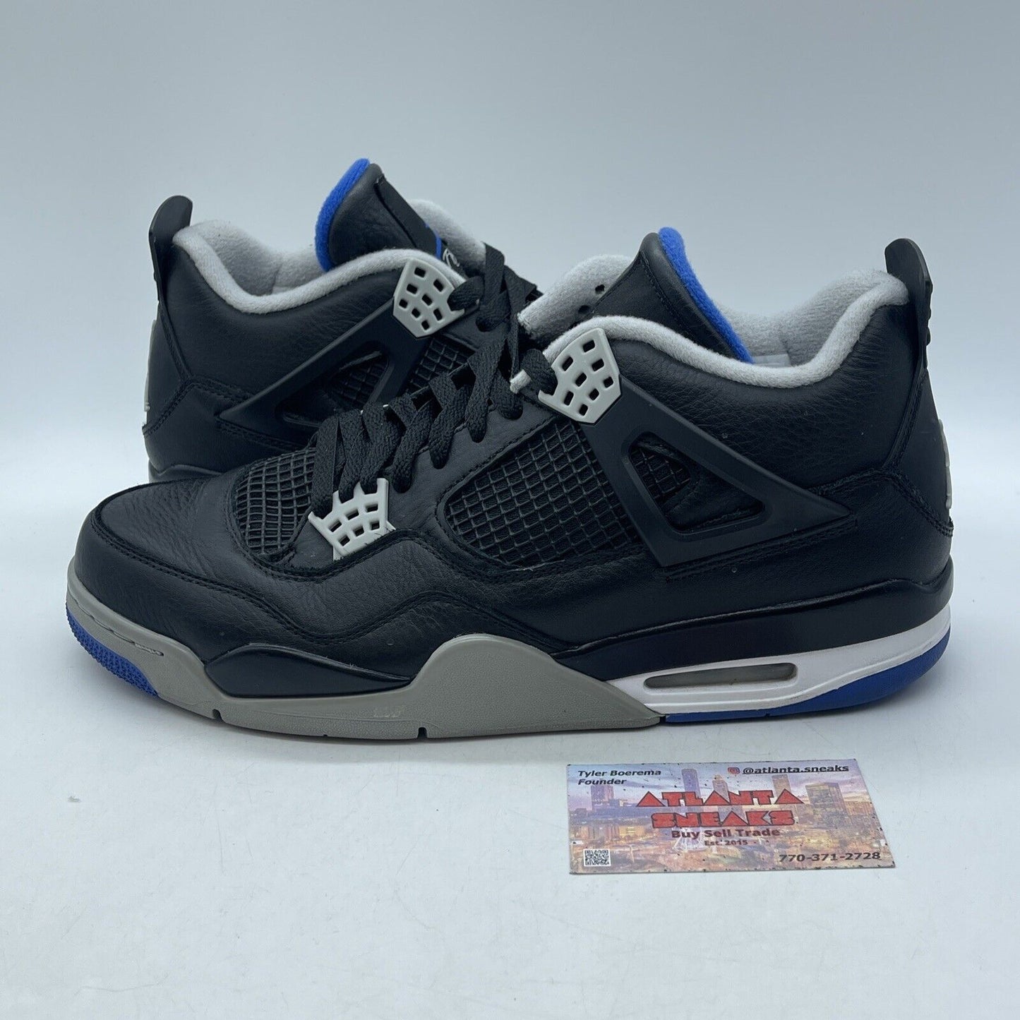 Size 11.5 - Jordan 4 Retro Motorsports Alternate 2017 Black Blue (308497-006)