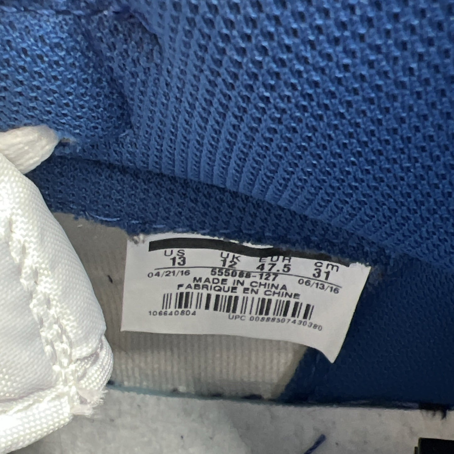 Size 13 - Air Jordan 1 Retro High OG Storm Blue 2016 (555088-127)