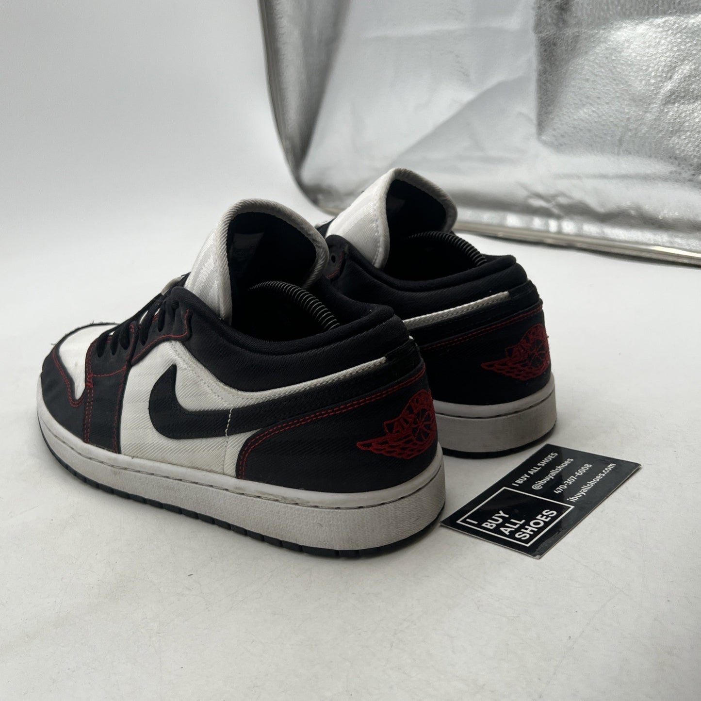 Size 11 - Air Jordan 1 SE Utility Low White Black Red W (DD9337-106)