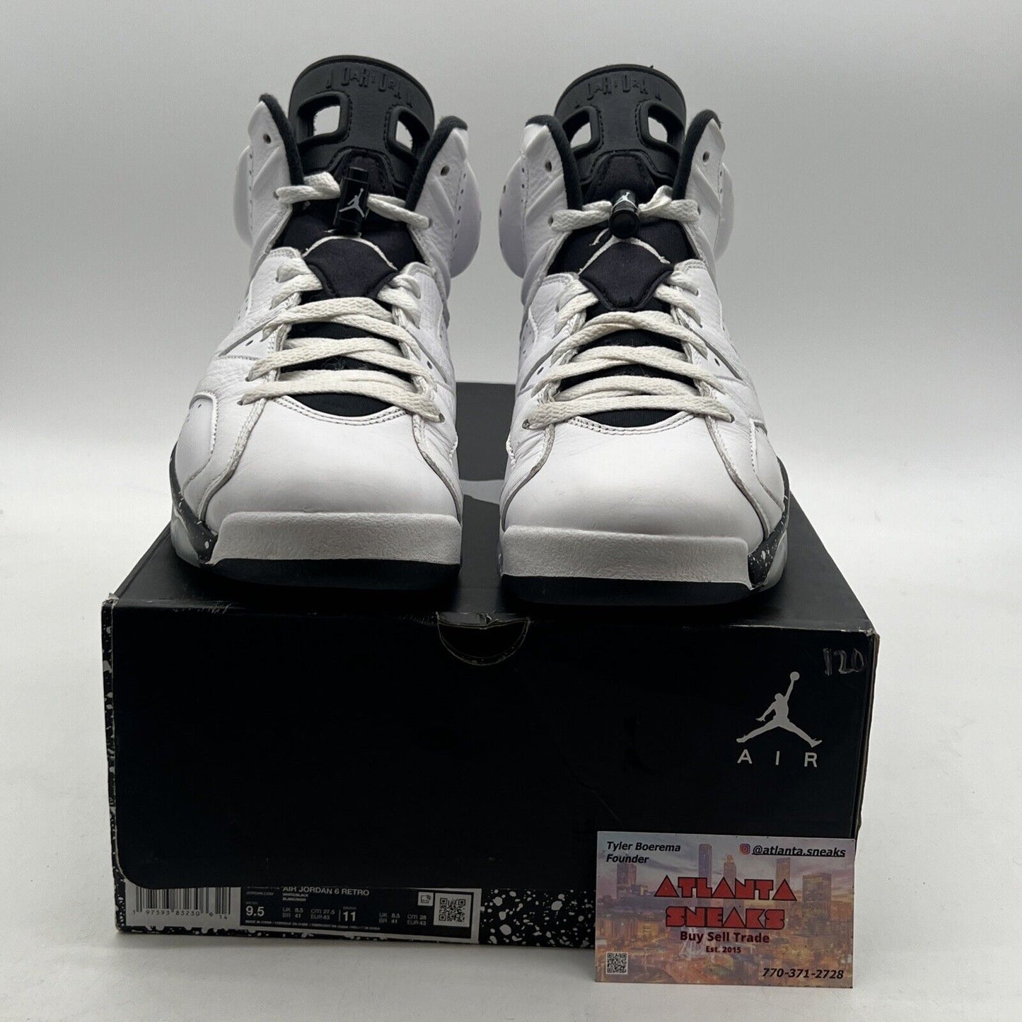 Size 9.5 - Air Jordan 6 Retro Reverse Oreo (CT8529-112)