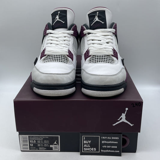 Size 10.5 - Jordan 4 Retro x Paris Saint-Germain Bordeaux White (CZ5624-100)