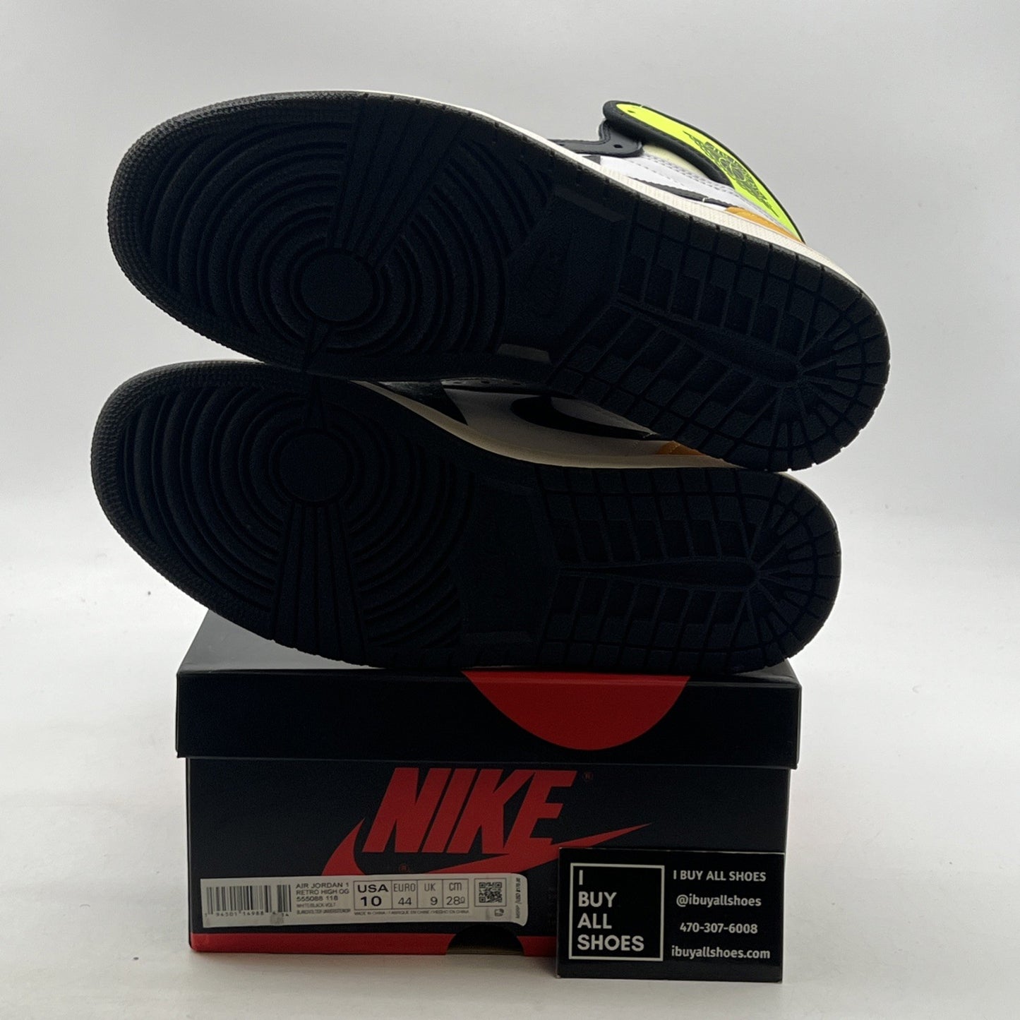 Size 10 - Air Jordan 1 Retro High OG Volt (555088-118)