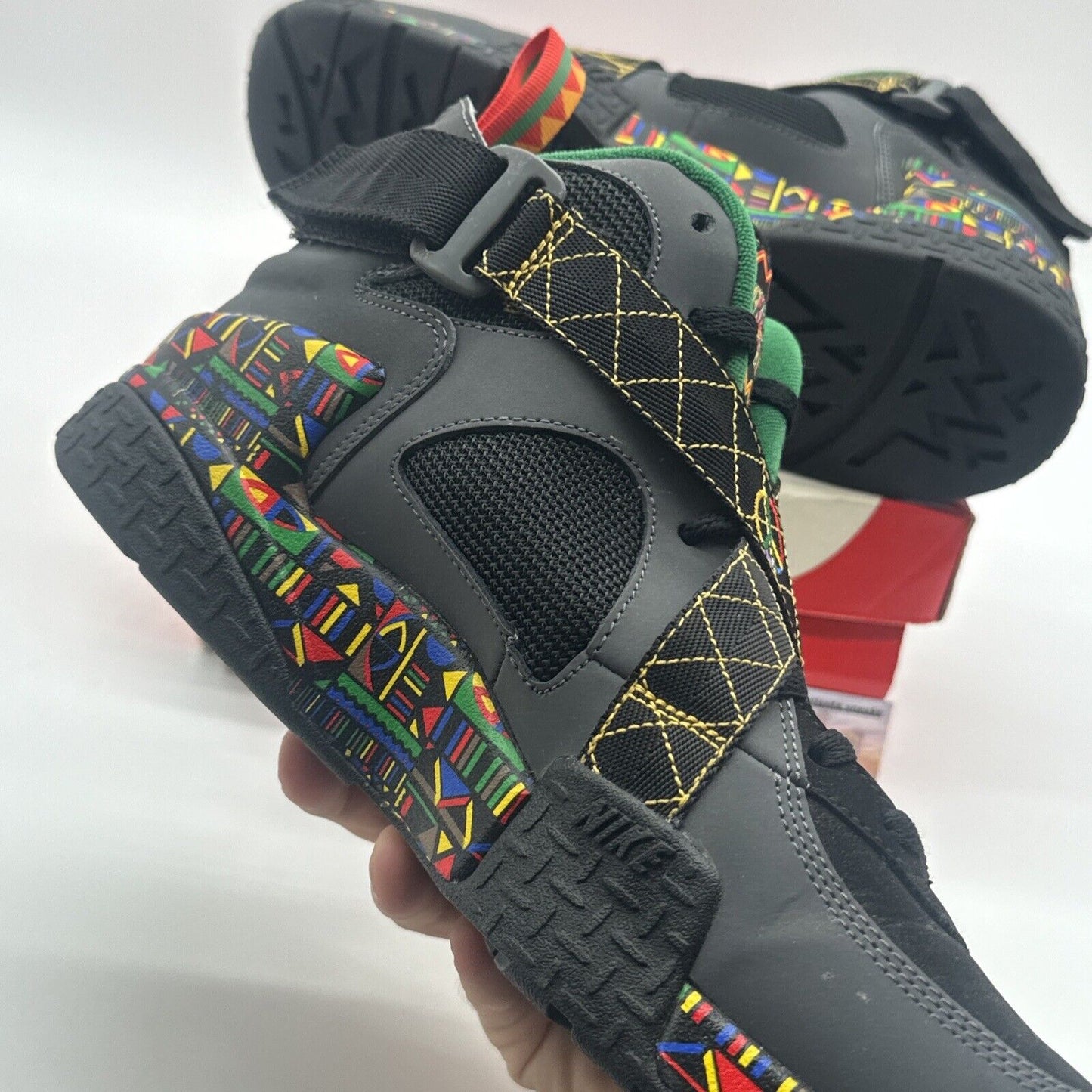 Size 10 - Nike Air Raid Peace 2014 Release With Box Vnds Black Suede Leather