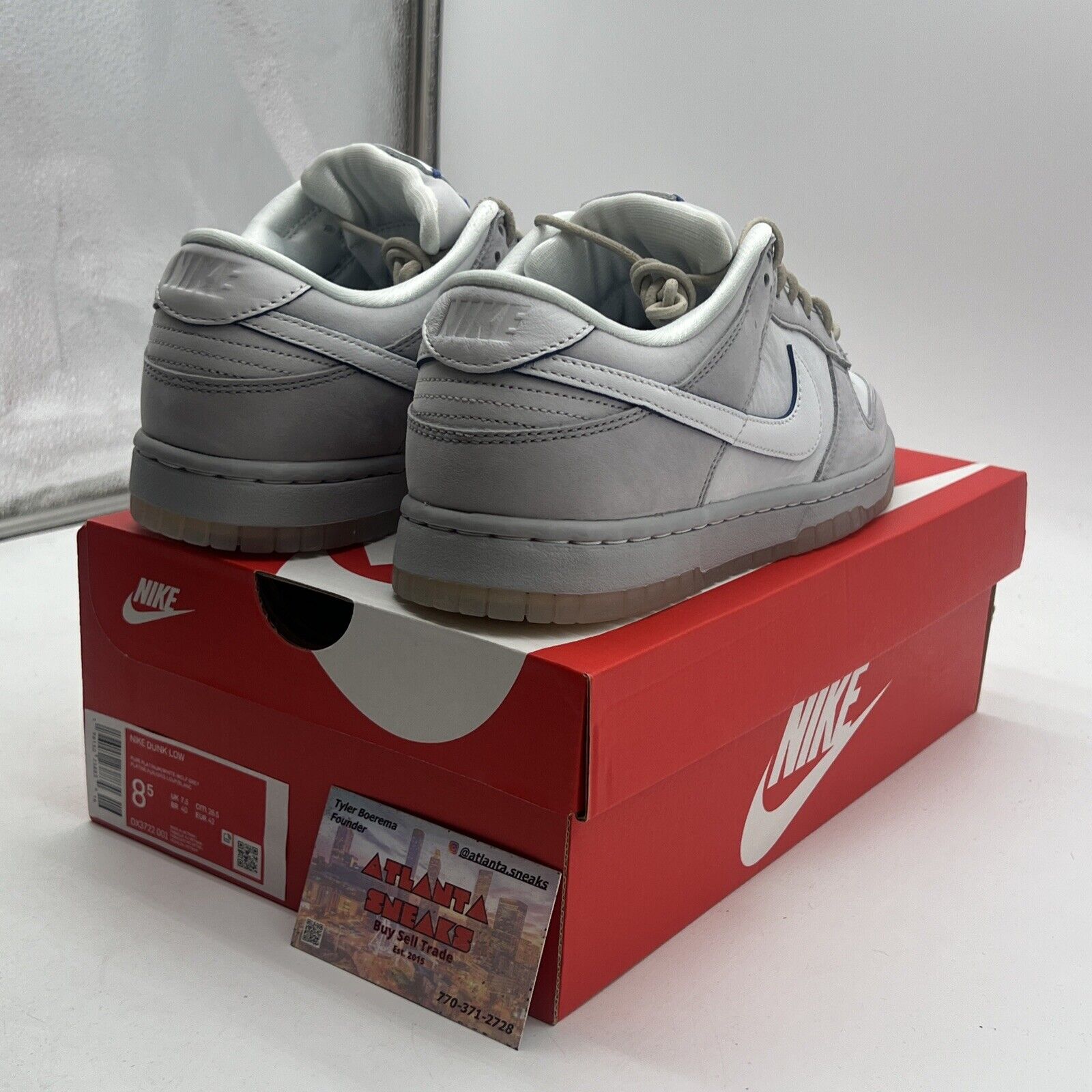 Size 8.5 - Nike Dunk Low Wolf Grey Pure Platinum (DX3722-001)