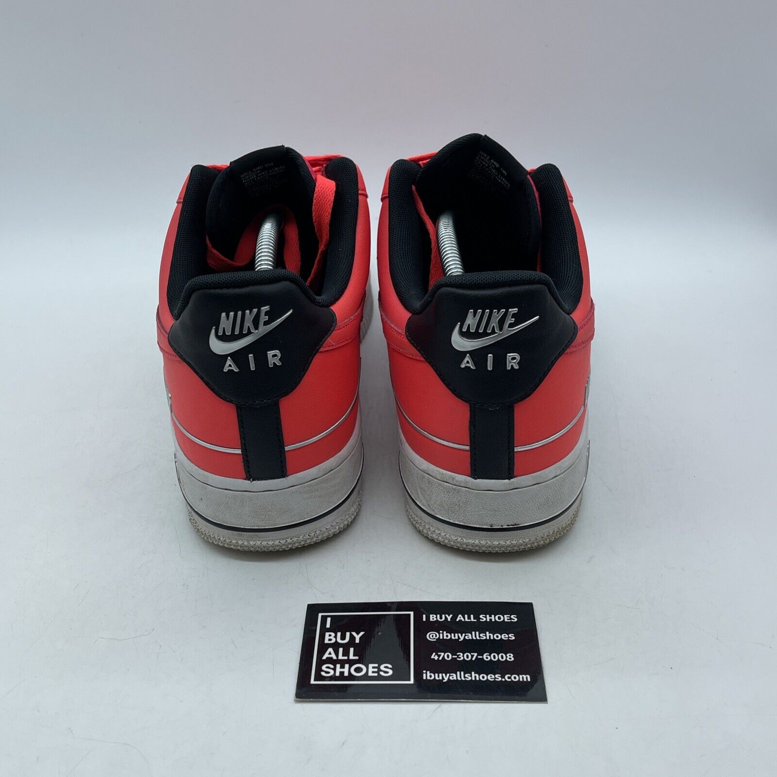 Size 11.5 - Nike Air Force 1 '07 Laser Crimson Pink Black Leather (CJ1379-600)