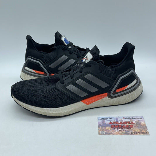 Size 9.5W - adidas NASA x UltraBoost 20 Black Carbon Black White (FZ0174)