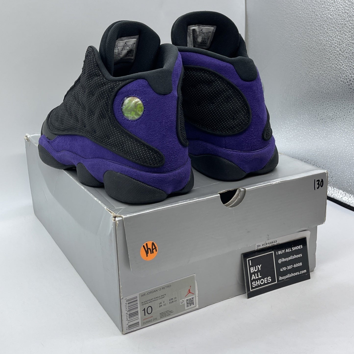 Size 10 - Jordan 13 Retro Court Purple Black Suede Leather (DJ5982-015)