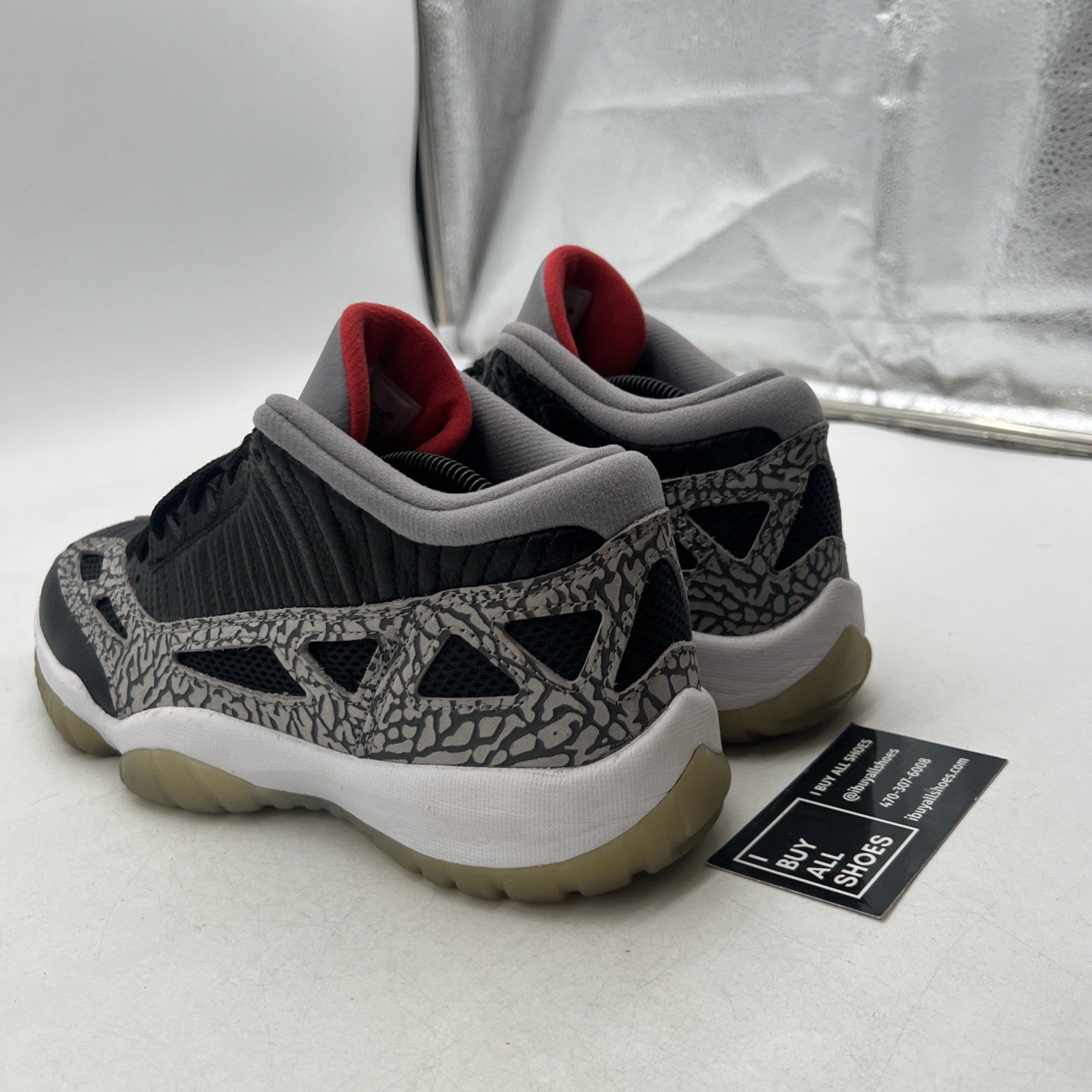 Size 9 - Air Jordan 11 Retro IE Low Black Cement (919712-006)