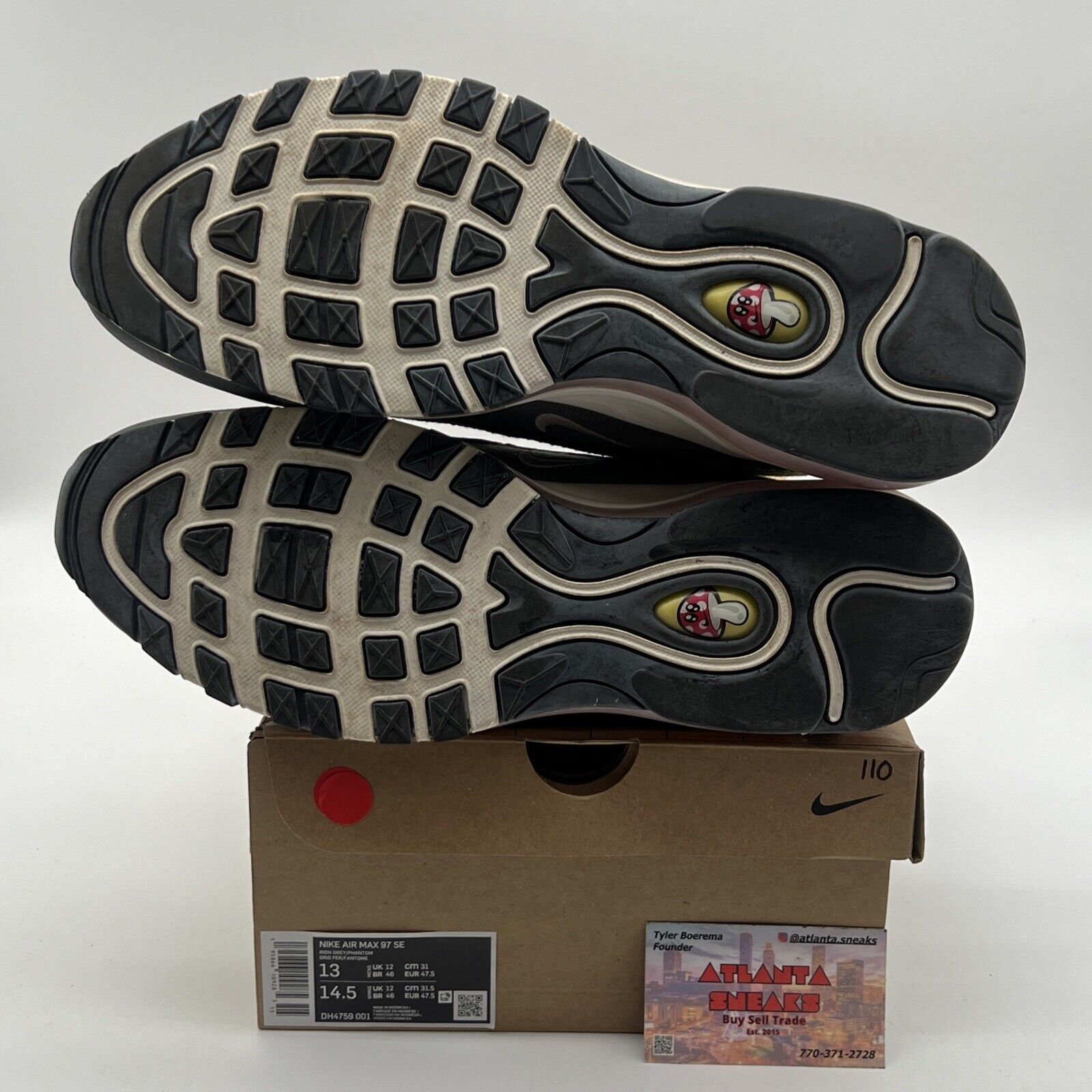 Size 13 - Nike Air Max 97 Air Sprung Yellow Grey White Pink Leather (DH4759-001)